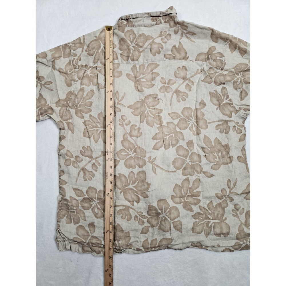 Reyn Spooner Mens Hawaiian Shirt Size XL Button Front 100%Linen FLAW - Picture 6 of 7